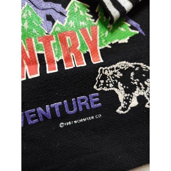 Vintage 1987 Toddler Baby Sweatshirt Explore Big Country Outdoors - Picture 3 of 6
